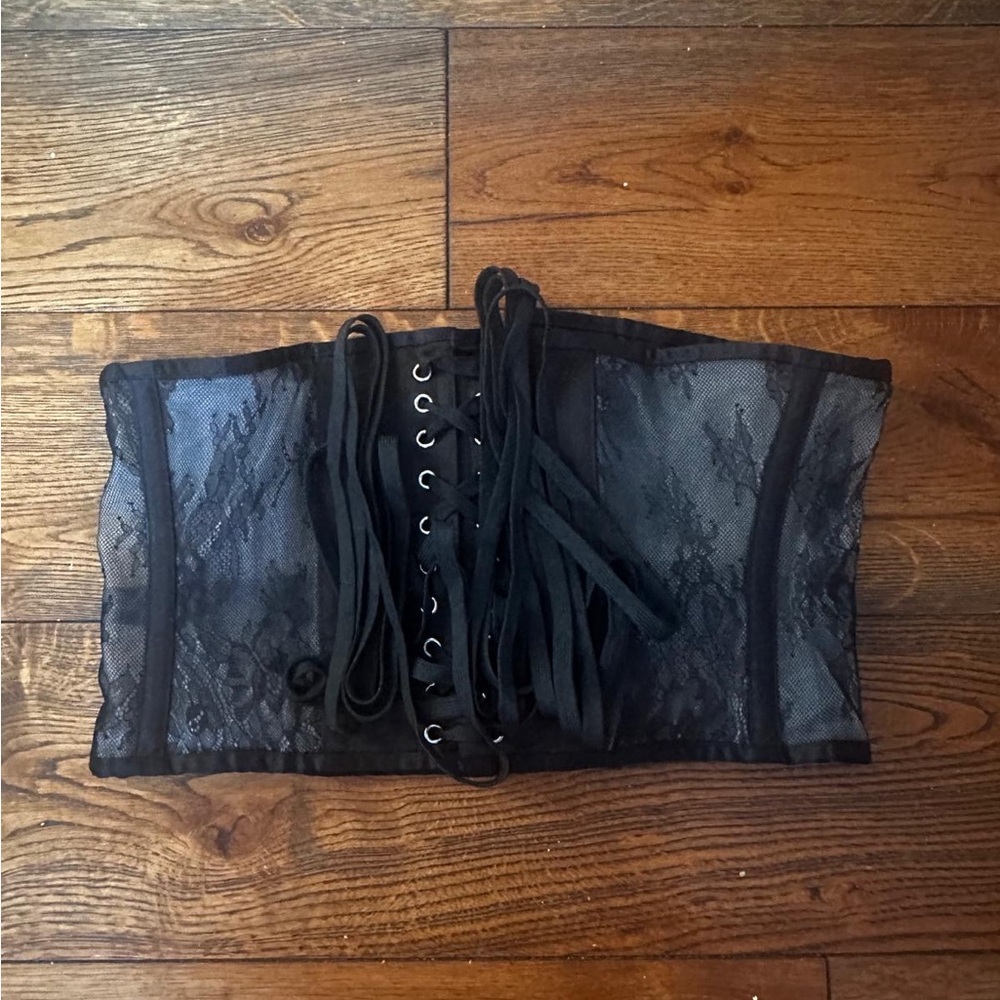 Black Lace Corset Belt